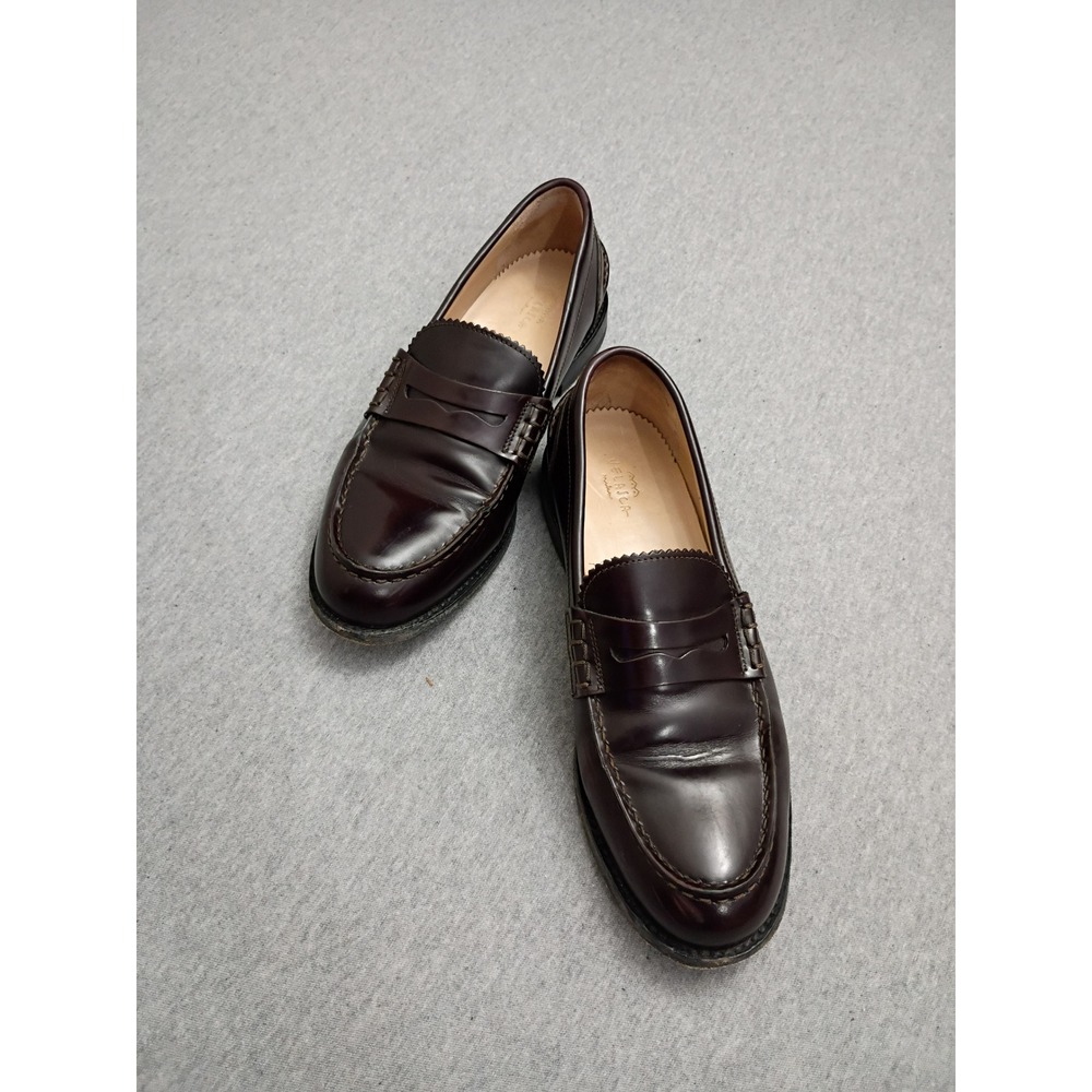 Velasca Maester Mens Penny Loafers Dark Brown Handmade Leather Italy Size 39